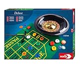 noris 606102025 Deluxe Set Roulette – mit 2 Stahlkugeln, 60 Jetons und weiterem Zubehör für EIN echtes Casino Feeling, ab 6 Jahren