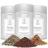 Boomers Gourmet - Orientalische Gewürze Set, Sumach Gewürz I Dukkah Gewürzmischung I Zatar Gewürzmischung nach Ottolenghi Gewürze Set 3er - 300 g