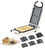 Rosenstein & Söhne Waffeleisen: 6in1-Snack-Maker, auswechselbare Formen, antihaftbeschichtet, 700 Watt (Waffeleisen verschiedene Formen, Waffeleisen Halloween, Bubble Waffel)