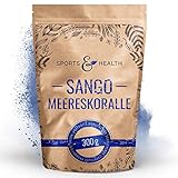 Sango Meereskoralle Pulver In Großer Packung Mit 300g Und Gratis Dosierlöffel In Deutscher Herstellung Mit Natürlichem Calcium Und Natürlichem Magnesium Im 2:1 Verhältnis