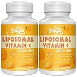 Liposomale Vitamin C Kapseln 2000mg ( 2 Packung ), Maximale Absorption, Hochdosiertes Vit C, Ascorbinsäure, Antioxidantien-Ergänzung, Soja-frei, Vegan Non-GMO