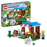 LEGO 21184 Minecraft Die Bäckerei modulares Spielzeug-Set mit Creeper- und Ziege-Figur, Konstruktionsspielzeug für Kinder ab 8 Jahre