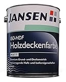 Jansen ISO-HDF Holzdeckenfarbe weiß 5 Liter matt Grund und Deckanstrich