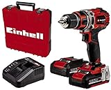 Einhell Akku-Bohrschrauber TE-CD 18/50 Li BL Power X-Change (Li-ion, 18V, bürstenloser Motor, Drehzahl-Elektronik, inkl. 2x 2,0 Ah PXC-Akkus und Schnellladegerät)