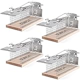 Mausefalle lebend, Hochsensitive Lebendfalle Maus, Doppeltür & Transportgriffen, Lebendfalle Mäuse Wiederverwendbar Draussen, Innen, Kleintiere, No Touch, Haustiersicher