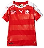 PUMA Kinder Trikot Suisse Home Replica Shirt, Red/White, 164