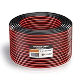 MANAX Lautsprecherkabel 2 x 1,5mm² rot/schwarz 20 m Ring