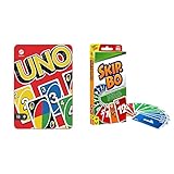 Mattel Games HGB63 - UNO-Kartenspiel mit 112 Karten in hochwertiger Metallbox, Exklusive Sammlerdose, ab 7 Jahren & 52370 - Skip-BO Kartenspiel und Familienspiel für 2 - 6 Spieler, ab 7 Jahren