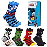 Marvel Bunte Socken Herren, 5er Pack Avengers Herren Socken Set