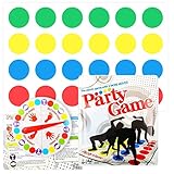 Twisting Spiel, Twisting Game für Kinder & Erwachsene, Bodenspiel mit Spielmatte, Lustiges Balance-Spiel, Teamspiel, Partyspiel, Lustiges Spiel für Kindergeburtstage, 2-4 Personen