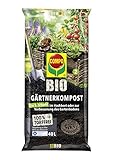 COMPO BIO Gärtner-Kompost zur Intensivierung der Bodenaktivität im Garten und Hochbeet, Grünkompost, Torffrei, Kultursubstrat, 40 Liter, Braun