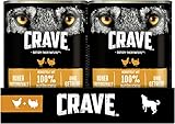 CRAVE Premium Pastete mit Huhn & Truthahn für Hunde – Getreidefreies Adult Nassfutter mit hohem Proteingehalt – Dosen 6 x 400 g