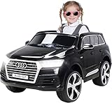 Actionbikes Motors Kinder Elektroauto Audi Q7 4M Highdoor - Lizenziert - 2 x 45 Watt Motor - Fernbedienung - Elektro Auto für Kinder ab 3 Jahre (Highdoor Schwarz)