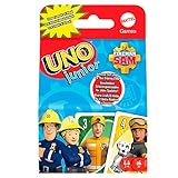 Mattel Games HFC80 - UNO Junior Feuerwehrmann Sam Kartenspiel mit 56 Karten, für 2-4 Spieler, Spielzeug ab 3 Jahren