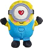 Schmidt Spiele 42729 Despicable Me Minions, Stuart verliebt, Plüschfigur,15 cm, bunt