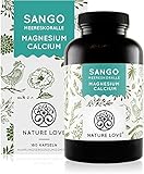 NATURE LOVE® Sango Meereskoralle - 180 Kapseln - Natürliche Quelle für Calcium (20%) und Magnesium (10%) im körpereigenen Verhältnis von 2:1 - Hochdosiert, laborgeprüft und in Deutschland produziert