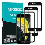 mixigoo Full Screen Schutzfolie für iPhone SE 2022 5G, [2 Stück] 9H Härte Folie mit Positionierhilfe Anti-Kratzen Schutzfolie Displayschutzfolie für iPhone SE 2020/iPhone 7/8 Folie - 4.7''