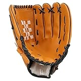 Baseballhandschuh Sports Catcher's Mitt Baseball Trainings-Wettkampfhandschuh für Erwachsene Jugend(12.5inch-Braun)