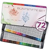 Nimare – Buntstifte Set – 72 bruchsichere Malstifte in leuchtenden Farben – Umfangreiches Buntstifte Set für Erwachsene mit extra hohem Pigmentgehalt