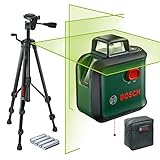 Bosch Kreuzlinienlaser AdvancedLevel 360 mit Premium-Stativ (3 Laserlinien inkl. 360° zum Ausrichten im ganzen Raum)