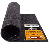 Hinrichs Antivibrationsmatte für Waschmaschinen - Gummimatte - Zuschneidbare Dämmmmatte als Waschmaschinenunterlage - 60 x 60 cm Rubber Mat