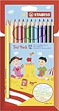 Dreikant-Buntstift - STABILO Trio dick - 12er Pack - mit 12 verschiedenen Farben