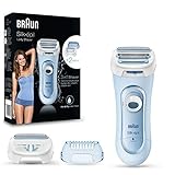 Braun Silk-épil 5 Damenrasierer, 3-in-1-Elektrorasierer, Trimmer- und Peeling-System, Wet & Dry, 5-160, blau