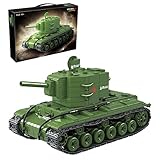 MERK Technik Panzer Modellbausatz, WW2 Militär Tank Spielzeug Bausatz für Erwachsene Und Kinder, Klemmbausteine Panzer Kompatible mit Lego