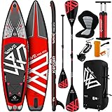 KESSER® Aufblasbare SUP Board Set PRO GTX mit Premium Hochdruckpumpe Transporttasche Stand Up Paddle Board | 350x78x15cm 11.06' | Cam Halterung | Surfboard 6 Zoll Dick Komplettes Zubehör 150kg