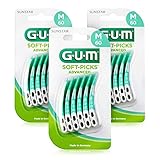 GUM SOFT-PICKS ADVANCED Interdentalreiniger / Einfache und sanfte Reinigung der Zahnzwischenräume / Angenehmes Anwendungsgefühl / Gute Erreichbarkeit aller (Medium, 3)