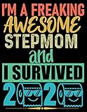 Awesome Stepmom I Survived 2020 Undated Weekly & Daily Planner: Funny Quarantine Toilet Paper Retro Cover Organizer Gift for Stepmoms With Notes Expenses etc. I Family Gag Gift