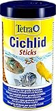 Tetra Cichlid Sticks - Fischfutter für alle Cichliden und andere große Zierfische, schwimmfähige Futtersticks, 500 ml Dose