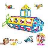 Condis Magnetische Bausteine 95 Teile, Magnetspielzeug Magneten Fuer Kinder Magnetbausteine Set Magnet Spielzeug Magnetspiele für Kinder Geschenk ab 3 4 5 6 7 8 Jahre Junge Mädchen Bauklötze Bausatz