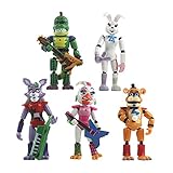 5 Stück FNAF Five Night Game Action 14cm Figuren Foxy Sister Location Security Breach Horror Doll Lightening Bewegliche Gelenke Actionfiguren