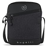 bugatti Universum Umhängetasche für Herren, Schultertasche Messenger Bag Kuriertasche, Mini, Schwarz