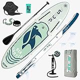 FunWater Inflatable Stand Up Paddle Board 320*84cm SUP Board Complete Accessories Adjustable Paddleboard, Pump, ISUP Travel Backpack, Phone wasserdichte Bag, Finne, Kajak-Sitz, Paddling Surfboard