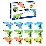 12 Stück wasserpistole klein wasserspritzpistole Kinder spritzpistole Wasser hundeerziehung Sommer Spielzeug Garten Pool Party Mitgebsel für Kinder