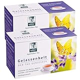 BADERs Apotheken-Tee Gelassenheit. Kräutertee mit Lavendel, Baldrian und Melisse. Den Tag genießen, in der Nacht gut schlafen. 2 x 20 Filterbeutel. PZN 09738486