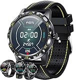 Smartwatch Zum Damen Herren,Fitness Tracker Mit Herzfrequenz-Blutsauerstoff (SpO2) Blutdruck-Schlafmonitor Schrittzähler Stoppuhr Sportmodi Smartwatch Sportuhr,Yellow