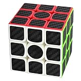 Coolzon Zauberwürfel 3x3x3 Speed Cube Würfel Carbon Faser Aufkleber Neue Geschwindigkeits Super Schnell und Glatt