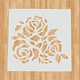 Stencil Big Rose Drei Rose Blume Malerei Schablone Embossing Diy Craft Dekoration Schablone Für Scrapbooking Album 30 * 30 cm