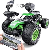 GizmoVine Ferngesteuertes Auto mit WiFi Kamera, 2.4GHz RC Auto mit 2 Wiederaufladbaren Batterien, 25 km/h All Terrains Offroad Truck Spielzeug Auto für Jungen und Mädchen