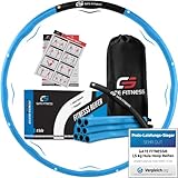 GATE FITNESS® Hula Hoop Reifen Erwachsene und Kinder zum Abnehmen [1,2kg - 1,5kg - 2kg] | 6-8 Segmente Hoola Reifen mit Wellendesign | Anfänger & Fortgeschrittene | Fitnessreifen mit Schaumstoff