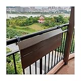 TISVY Balkon-Klapptisch, Balkongeländer-Hänge-Klapptisch, 1,6 cm Außen-Beistelltische für Kaffee-Patio-Garten-Balkon, Gute Stabilität (Color : Brown, Size : 3.28x0.89ft/1x0.27m)