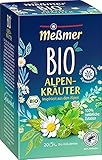 Meßmer Bio Alpenkräuter | 100% natürliche Zutaten | 20 Teebeutel | Vegan | Glutenfrei | Laktosefrei