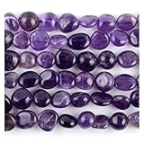 DIY Schmuck HUIEU Natürliche unregelmäßige Amethyste Steinsplitter Kiesperlen for die Schmuckherstellung DIY Armband Halskette 8-10 mm 16 Zoll Heilstein Abwehr böser Geister Geld Zeichnung Reichtum Ve