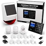 Safe2Home Funk Alarmanlage Komplett Set SP310 Profi - Solar Sirene Rolling Code - wechselnde Frequenz deutsch GSM Alarmsystem SMS Alarmierung Alarmanlagen fürs Haus Büro