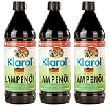 shopandmarry 3X Klarol Lampenöl 1,0 ltr. im Set