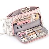 EASTHILL Federmäppchen pencil case mit grossem Fassungsvermögen Mäppchen Schreibwarenbeutel Bleistift Beutel für Middle High School College Office Studentin Mädchen Erwachsener Geschenk -kariert