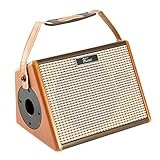 Fame AG-26A Akustikgitarrenverstärker, integrierter Akku, 2 separat regelbare Kanäle, 3,5 mm Stereo-Line-In, Echo-/Reverb-Effekte, Bluetooth, inklusive 15V Ladekabel